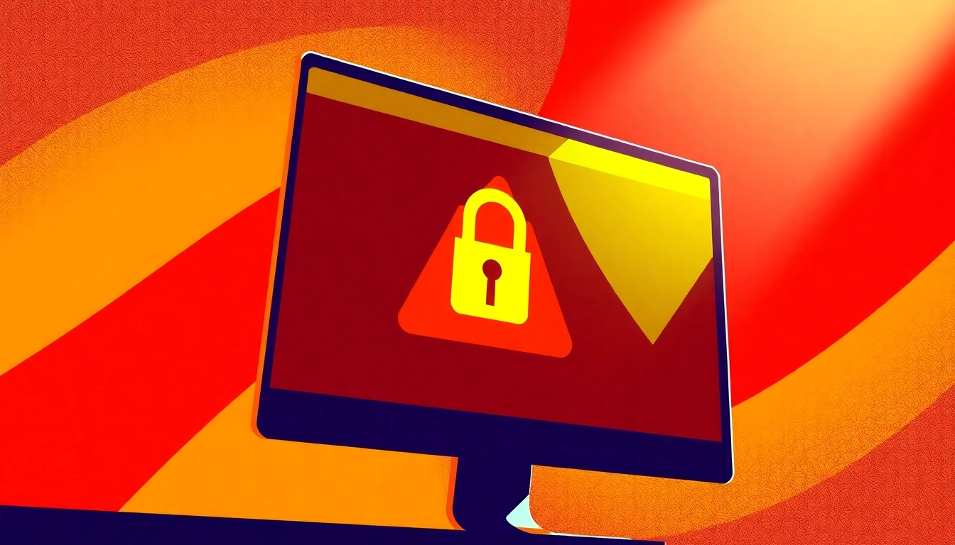 Inatogel users facing a security block on access, featuring a warning sign and digital elements.