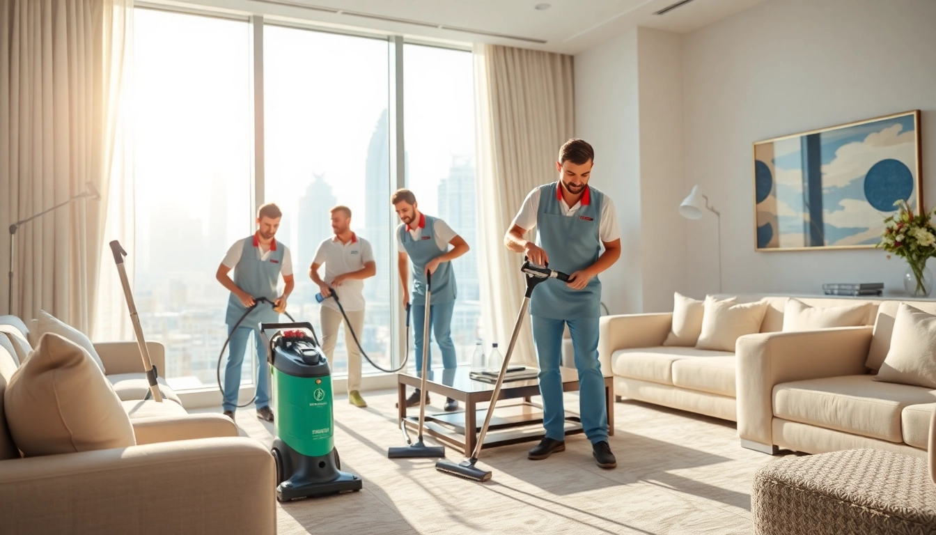Transforming spaces with deep cleaning services Dubai in a stylish apartment setting.
